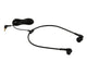 A black Olympus E62 stereo headset with an in-the-ear design and a long cable.