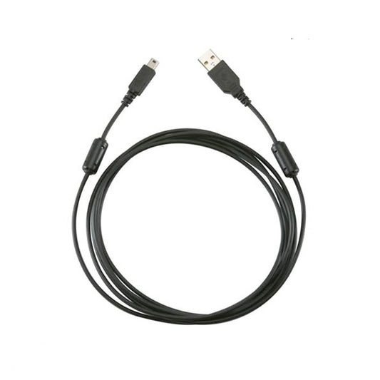A black Olympus KP21 Mini USB Cable with connectors, designed for use with digital dictaphones.