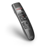 A Philips SpeechMike Premium Air SMP4000 push button dictation microphone with a gray body, buttons and a built-in noise reduction filter.
