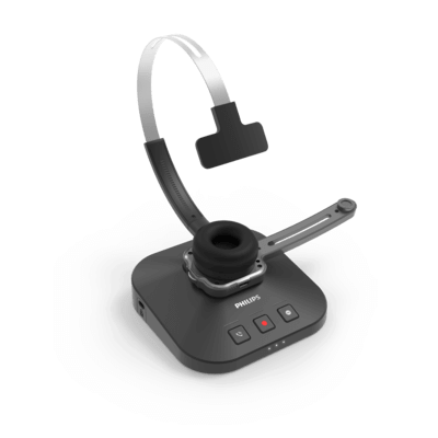 Philips SpeechOne sitting on docking station