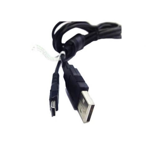 A black Philips USB cable with standard USB connectors on both ends.