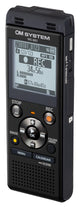 OM System WS-883 Digital Recorder, a compact black stereo voice recorder with a digital display, buttons for operation, and a microphone.