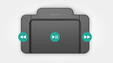 Philips ACC2320, three button foot switch, aerial shot