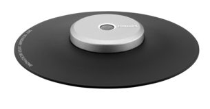 A Philips conference microphone with a black circular base and a central metallic part, designed for digital conference recording systems.
