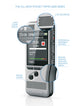 Philips DPM6000 digital dictaphone with features highlighted on a white background