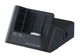  OM System CR21 Docking Station, black in color, designed for charging and connecting audio devices, specifically mentioned for use with Olympus DS-9000 series dictaphones.