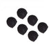 Three pairs of small black ear foams for Olympus headsets, displayed on a white background.