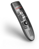 A Philips SpeechMike Pro Premium LFH3510 USB dictation microphone with a slide switch, in black color.
