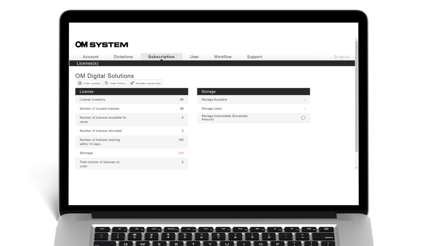 OM System ODMS Cloud – 12-month subscription