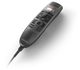 A Philips SpeechMike Premium SMP3700 Touch Push Button microphone with a black color scheme, featuring a sleek design with integrated buttons and a gooseneck microphone.