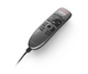 A Philips remote control for SpeechOne with buttons and a cable, primarily black in color.
